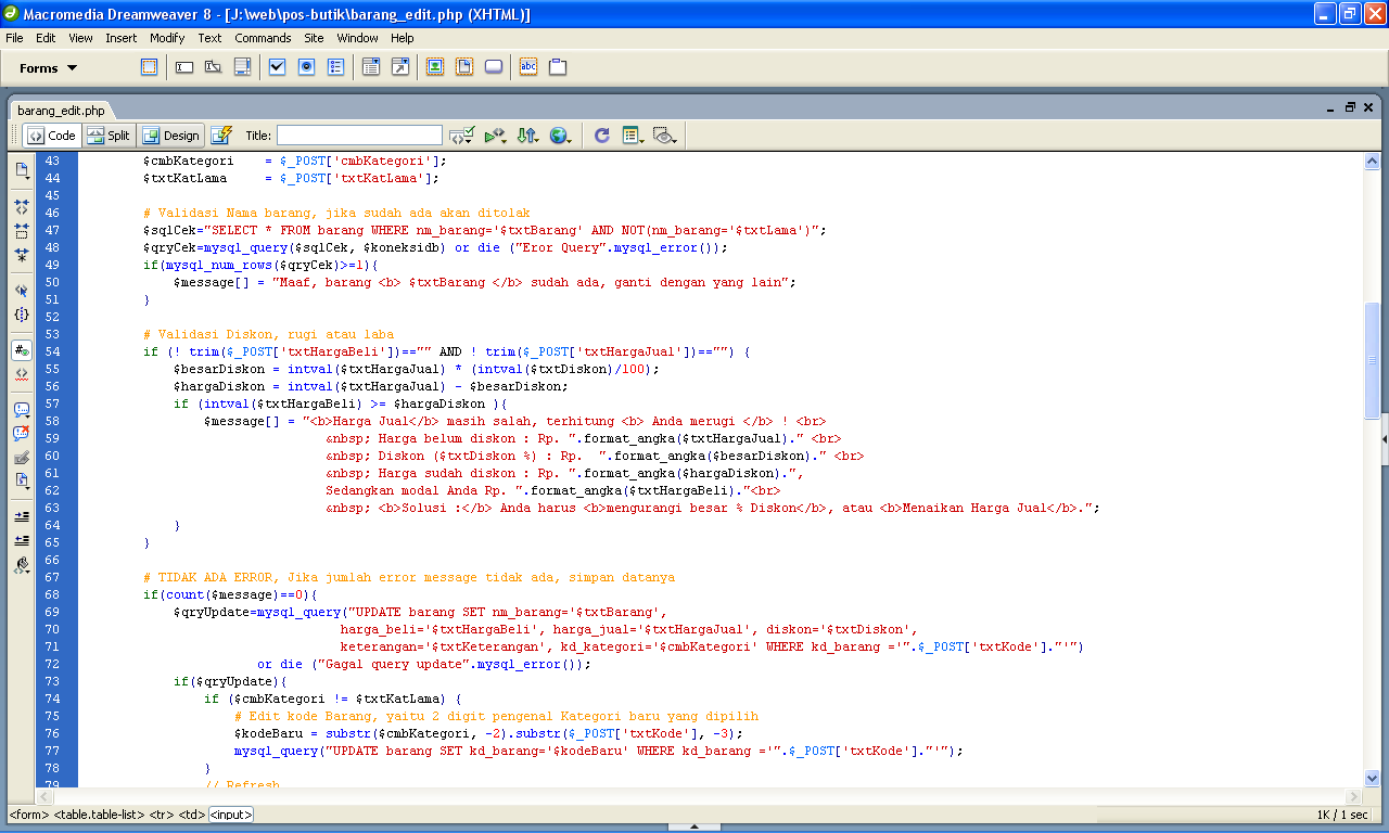 Point of Sale PHP MySQL  Refrensi Contoh Source Code 